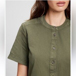 Gap pop over dress olive denim